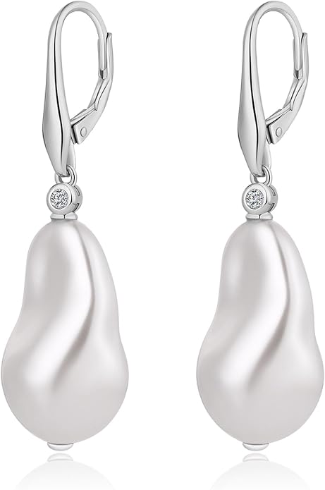 Vintage Baroque Pearl Drop Earrings