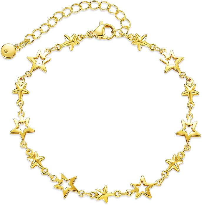 Celestial Star & Moon Charm Bracelet