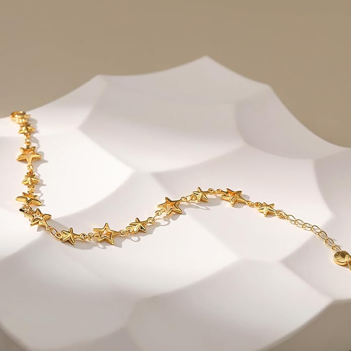 Celestial Star & Moon Charm Bracelet